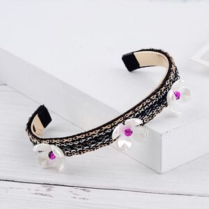 𝅺Open Cuff Acrylic Flower Fashion Bracelet Bangle